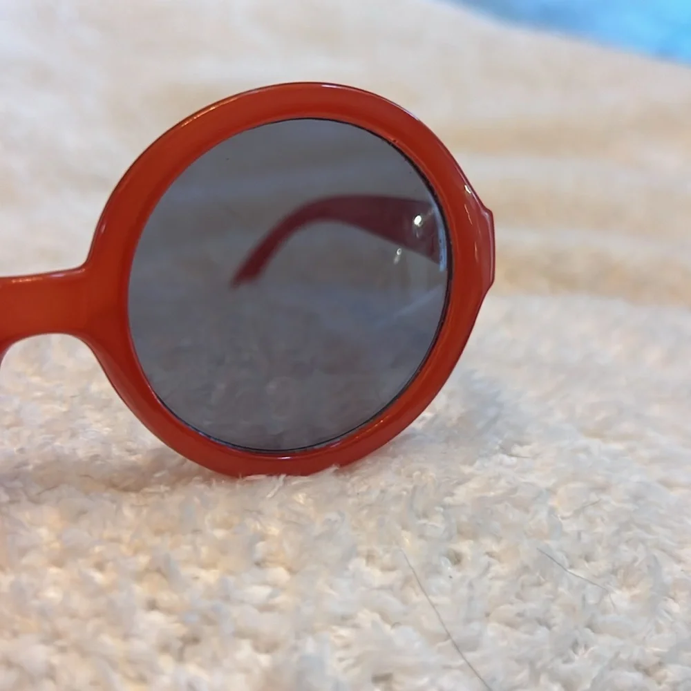 Janie and Jack red round sunglasses girls size 4-6
